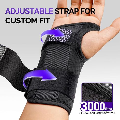 FEATOL Wrist Brace with Ergonomic Wrist Splint Right Hand, Breathable Hand Support for Women and Men, Pain Relief for Carpal Tunnel, Tendonitis & Daily Work, Medium in Saudi Arabia