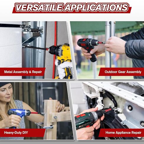 مجموعة لقم سداسية من DIYSELF مقاس 4 بوصات مترية وSAE، 20 قطعة 1/4 بوصة مجموعة لقم مثقاب ألين لسائق الصدمات، مجموعة لقم مثقاب فولاذية S2، لقم تأثير مغناطيسية بآلة CNC للسيارات، تجميع الأثاث، DIY in Kuwait