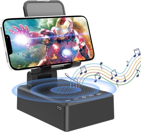 هدايا أعياد الميلاد للرجال ، والهاتف الخليوي مع مكبر صوت بلوتوث اللاسلكي وصوت محيطي HD المضاد للمنزل للمنزل والخارج مع مكبر صوت بلوتوث للمكتب متوافق مع iPhone (أسود) in Saudi Arabia