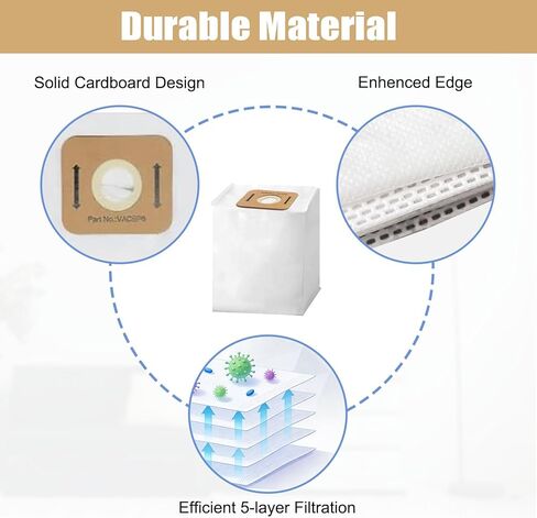 عبوة من 20 حقيبة VACBP6 من Alrens لطرازات مكنسة الظهر Atrix 8-Quart Ergo وErgo Pro VACBPAI VACBP1 VACBP2 VACBP36V، الجزء # VACBP6 in Kuwait