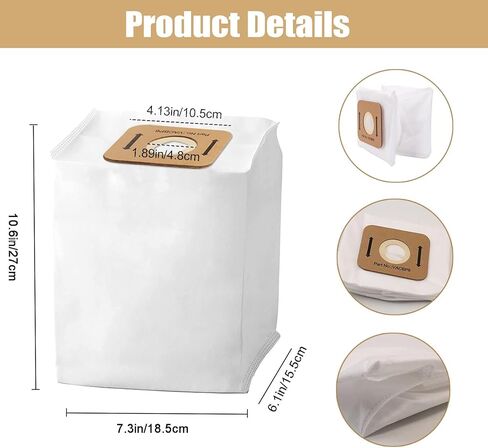 عبوة من 20 حقيبة VACBP6 من Alrens لطرازات مكنسة الظهر Atrix 8-Quart Ergo وErgo Pro VACBPAI VACBP1 VACBP2 VACBP36V، الجزء # VACBP6 in Kuwait