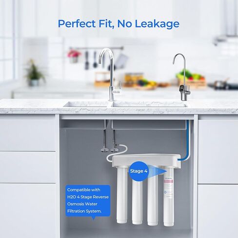 H2O Stage 4 Post Carbon Block CTO Replacement Filter, Compatible with Pure Blue H2O Stage 4 Post CTO PB-TLRO4CB4T, 4 Stage PB‑TLRO4H50T Reverse Osmosis Water Filtration System (1 Pack) in Saudi Arabia