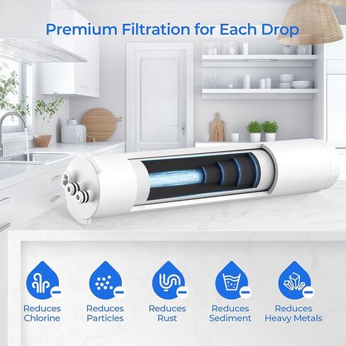 H2O Stage 4 Post Carbon Block CTO Replacement Filter, Compatible with Pure Blue H2O Stage 4 Post CTO PB-TLRO4CB4T, 4 Stage PB‑TLRO4H50T Reverse Osmosis Water Filtration System (1 Pack) in Saudi Arabia