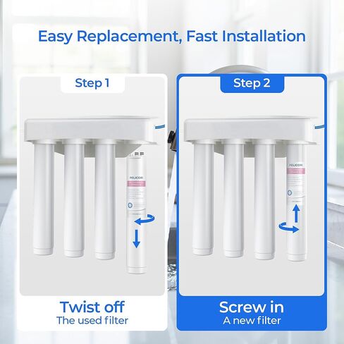 H2O Stage 4 Post Carbon Block CTO Replacement Filter, Compatible with Pure Blue H2O Stage 4 Post CTO PB-TLRO4CB4T, 4 Stage PB‑TLRO4H50T Reverse Osmosis Water Filtration System (1 Pack) in Saudi Arabia