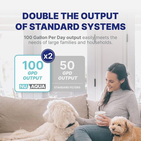 NU Aqua 7-Stage (12 Step Filtration) UV & Alkaline Under Sink Reverse Osmosis Water Filter System - 100 GPD RO Filtration & Remineralization - 100GPD Undersink - Home Kitchen Drinking in Saudi Arabia