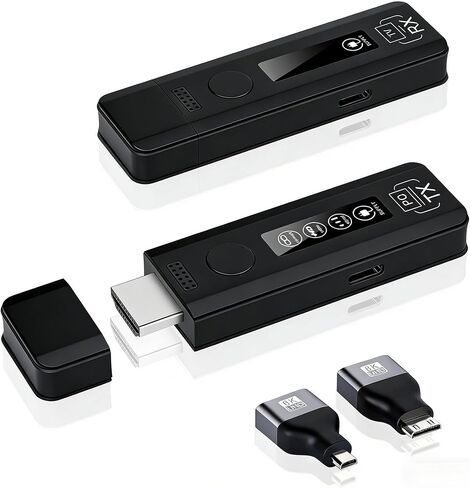 جهاز إرسال ومجموعة جهاز الاستقبال اللاسلكي HDMI ، إدخال 4K إلى 1080p Output @60Hz ، Plug & Play 165 قدم/50 مترًا عبر 2.4G/5G النطاق المزدوج للكمبيوتر الشخصي ، الكمبيوتر المحمول ، مربع جهاز العرض ، جهاز العرض ، الكاميرا ، الشاشة in Kuwait