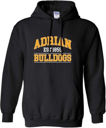 CreateMyTee Adrian College Bulldogs Two Color Established 1859 Unisex Hooded Sweatshirt - Adrian Bulldogs Apparel in Saudi Arabia
