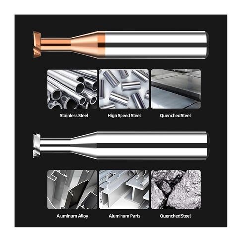 T-Slot Milling Cutters 1pc Carbide T Slot Milling Cutter CNC Tools Metal Aluminium Steel Machining Tungsten T-Groove End Mills(H1.5,Coated,D11x60L) in Saudi Arabia