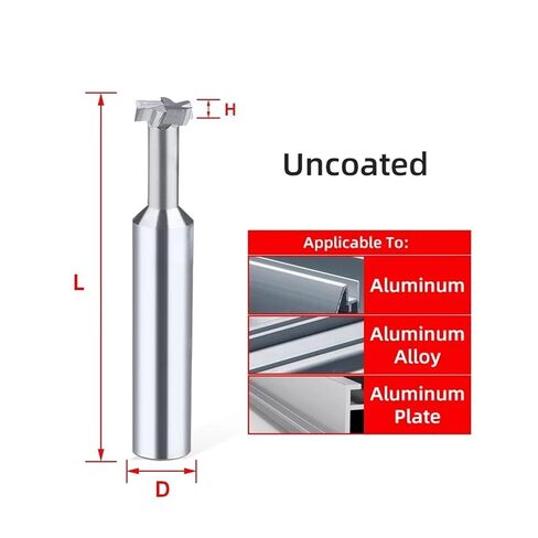 T-Slot Milling Cutters 1pc Carbide T Slot Milling Cutter CNC Tools for Metal Aluminium Steel Machining Tungsten T-Groove End Mills 3 4 5 6 7 8 9 10mm(H2.0,Uncoated,D9x60L) in Saudi Arabia