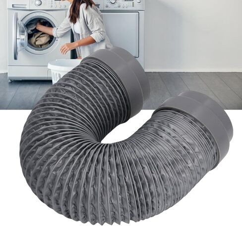 Fafeicy Heavy Duty Dryer Vent Hose, 5ft 4 Inch Flexible Aluminum Air Duct with Stretchable Rubber Seals and Steel Wire Reinforcement, for Dryer Vent Exhaust Grow Tents HVAC in Saudi Arabia