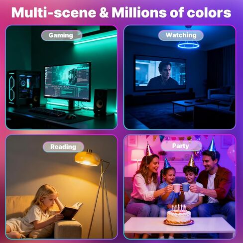 مصابيح MOES Matter WiFi ST64 Edison الذكية، لمبة إضاءة متغيرة اللون، 16 مليون لون RGB وأبيض قابل للضبط، تعمل مع Apple Home، Alexa، Google Home، E26 Dimmable 5W (ما يعادل 40W)، عبوتان in Kuwait