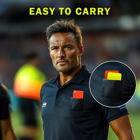 10pcs Soccer Referee Card Set – Red & Yellow Warning Cards for Football Matches, Professional PVC Referee Cards for Sports Competition, Durable and Portable Soccer Referee Accessories in Kuwait