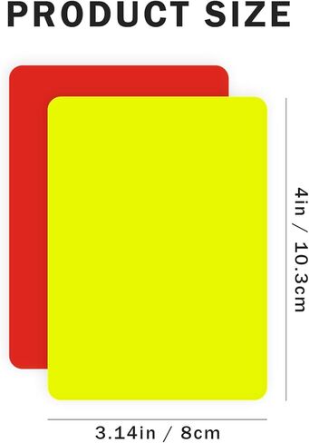 10pcs Soccer Referee Card Set – Red & Yellow Warning Cards for Football Matches, Professional PVC Referee Cards for Sports Competition, Durable and Portable Soccer Referee Accessories in Kuwait