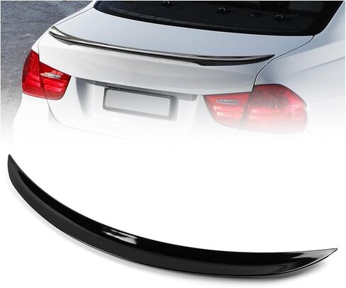 Rear Spoiler Fit for BMW 3-Series 2006-2011 E90 & 2008-2011 M3 Sedan, PSM Style Tail Trunk Lip Wing Sporty Appearance Glossy Black in Saudi Arabia