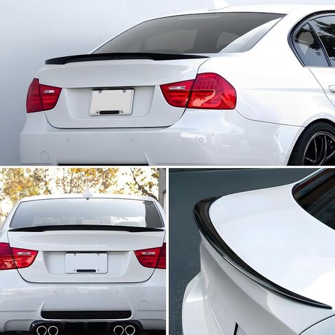 Rear Spoiler Fit for BMW 3-Series 2006-2011 E90 & 2008-2011 M3 Sedan, PSM Style Tail Trunk Lip Wing Sporty Appearance Glossy Black in Saudi Arabia