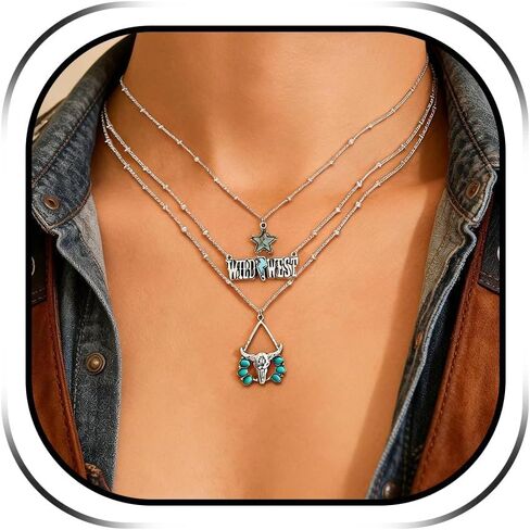 Roe Dolph Western Jewelry for Women Turquoise Jewelry Statement Western Necklace Earrings Set Boho Long Necklace Cowgirl Outfits Country Concert Outfits in Saudi Arabia