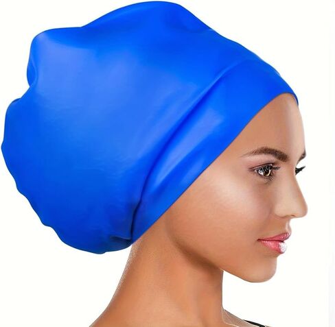 Large Swim Cap Silicone Swim Cap Keep Your Hair Dry While Swimming for Women Men Adults for Long Hair in Saudi Arabia