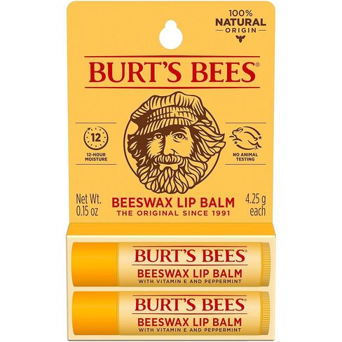 Burt's Bees Medicated Lip Balm, With Eucalyptus Oil and Menthol, Tint-Free, Natural Origin Lip Care, 2 Tubes, 0.15 oz. in Kuwait