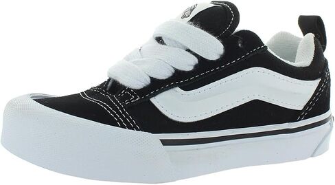 Vans Big Kids' Knu Skool Sneaker, Suede/Canvas Triple Black, 4.5 in Saudi Arabia