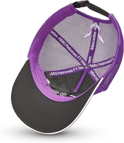 Mercedes AMG Petronas F1 2024 Lewis Hamilton Trucker Hat - Purple - One Size Fits Most in Saudi Arabia