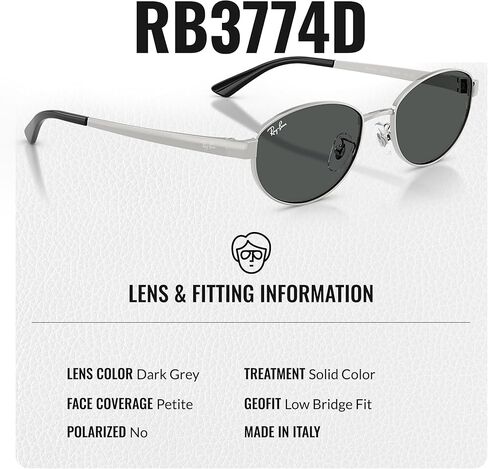 نظارات RAY-BAN RB3774D بيضاوية الشكل مع مجموعة نظارات Rayban الرسمية in Saudi Arabia