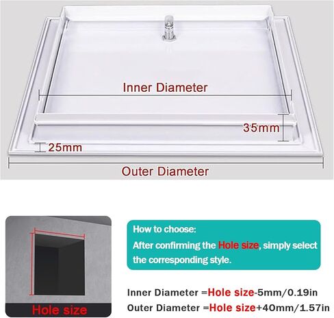 Lockable Aluminum Alloy Access Door, White Metal Inspection Cover, for Residential & Commercial Wall/Ceiling Applications(45x50cm) in Saudi Arabia