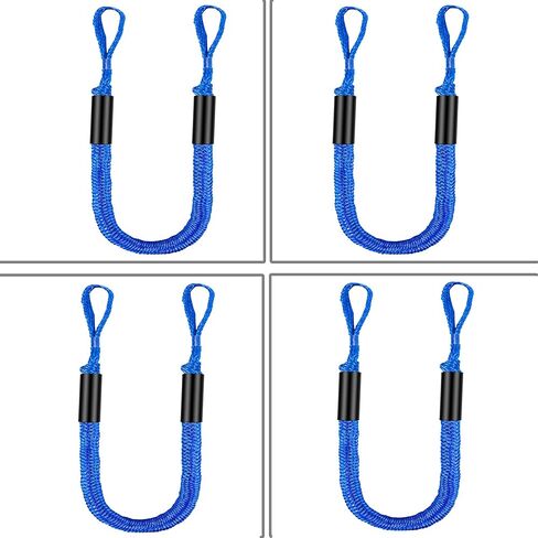 Boat Bungee Lines for Docking, 4 feet Mooring Ropes, Boat Tie Downs for Dock, Boating Accessories, for PWC, Waverunner, SeaDoo, Pontoon, Kayak, Dinghy, Small Boats, Boating Gift in Saudi Arabia