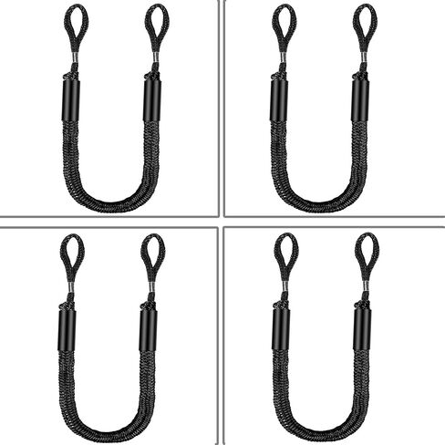 Boat Bungee Lines for Docking, 4 feet Mooring Ropes, Boat Tie Downs for Dock, Boating Accessories, for PWC, Waverunner, SeaDoo, Pontoon, Kayak, Dinghy, Small Boats, Boating Gift in Saudi Arabia