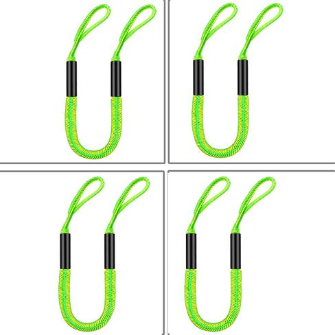 Boat Bungee Lines for Docking, 4 feet Mooring Ropes, Boat Tie Downs for Dock, Boating Accessories, for PWC, Waverunner, SeaDoo, Pontoon, Kayak, Dinghy, Small Boats, Boating Gift in Saudi Arabia