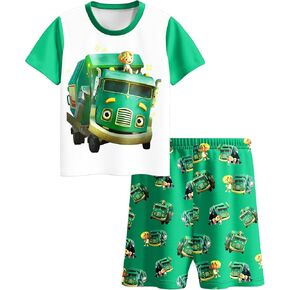 Difforever Boys Girls Cartoon Shirt Pants Clothing Outfit Set Kids Birthday Party Wear 2-5Y in Kuwait