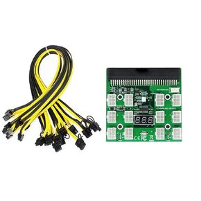 Used Mining DPS-1200FB-1A DL580G7 Power Switch Graphics Card 6Pin to 8Pin Switching Power Supply with 12pcs 18Awg Cable(Set 1) in Saudi Arabia