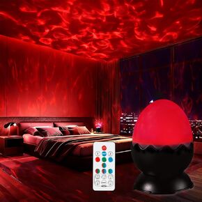 Red Night Light, Light Therapy Lamp, 2-in-1 Sensory Lights for Autism, 670nm Red Light for Sleep, Sensory Room Must-Have, Light Projector for Kids, Adults, Birthdays - 7 Color Modes with Remote(White) in Saudi Arabia