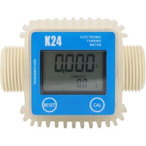 Digital Turbine Flow Meter 1inch Gasoline Fuel Pump Flowmeter for Chemicals LCD Display Fuel Flow Meter for Gas Water Measurement K24 in Kuwait