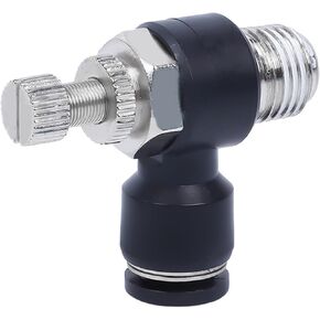 Black Gas Pipe Joint Speed Regulation Pneumatic One-way Cylinder Throttle Valve SL4-M5/6-01/8-02/03 2Pcs(BlackSL16-04) in Saudi Arabia