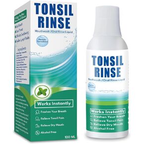 Tonsil Stone Mouthwash，Tonsil Stone Remover with Oral Rinse Liquid to Soothe Tonsils, and Freshen Breath & Alcohol-Free – 100ml in Saudi Arabia