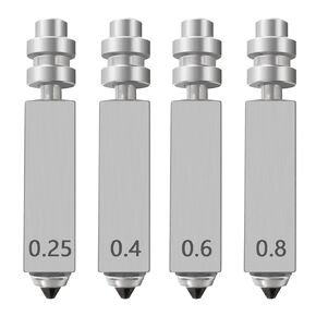 hzdaDeve 4PK 0.25 مم 0.4 مم 0.6 مم 0.8 مم فوهات فولاذية صلبة مدمجة لـ Kobra X Combo سريعة التبديل وتدفق عالي السرعة وفوهات أنبوب الحلق رأس الطباعة نهاية ساخنة لطابعة Anycubic ثلاثية الأبعاد in Kuwait