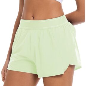 شورت رياضي نسائي مقاس 2.5 بوصة، شورت للركض عالي الخصر، شورت تنس مناسب للتمرين في صالة الألعاب الرياضية in Kuwait