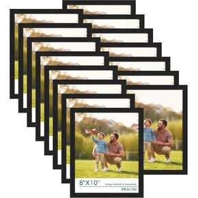 PEALSN 8x10 Picture Frame Set of 15, Wall Gallery Photo Frames for Wall Mounting or Tabletop Display, Black in Kuwait