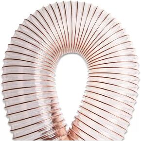 PVC Steel Wire Flexible Hose Copper Plated PU Polyurethane Air Duct Multiple Sizes 0.63mm Wall Thickness 1 Meter Length(76X0.63 Mm) in Kuwait