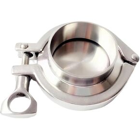 0.5-10" End Cap Tri Clamp Set 304 Stainless Clamp +Gasket + End Cap(SUS316L VMQ,19mm K25.4) in Saudi Arabia