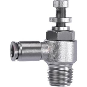 304 Stainless Steel Pneumatic Speed Regulation One-way Current Limiting SA6/8 Cylinder Throttle Valve Fast Insertion Thread 1Pcs(Sl12-02(304stainlesssteel)) in Kuwait