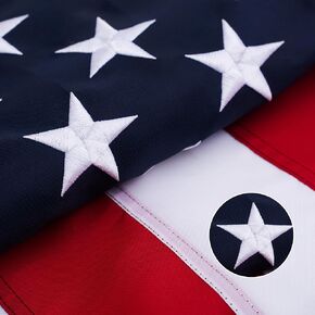 American Flags for Outside 3x5 Ft, Heavy Duty Outdoor US Flag with Waterproof Embroidered Stars, Sewn Stripes & Brass Grommets for High Wind, UV Fade Resistant in Saudi Arabia