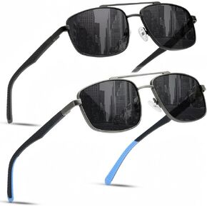 نظارات قراءة داكنة غير قابلة للكسر من Missfive للرجال، قارئات معدنية كاملة العدسات مع مفصلات زنبركية متينة وخفيفة الوزن TR90، نظارات خارجية (بدون ثنائية البؤرة 2.5x) in Kuwait