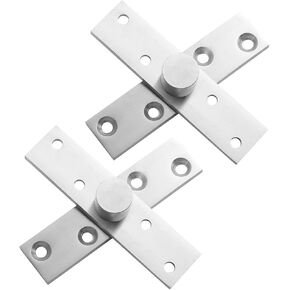 VALICLUD 2pcs 360 Degree Rotation Pivot Door Hinges Small Size Stainless Steel Hidden Heavy Duty Pivot Hinges for Shed Windows and Industrial Doors in Kuwait