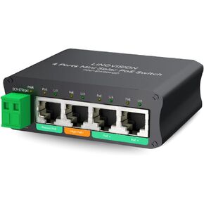 يعمل Linovision 4 Ports Mini Solar Poe Switch مباشرةً مع بطاريات DC12V أو DC24V ، وتوفير 2 منافذ POE+ ، ومنفذ POE+ مرتفع لكاميرات PTZ الكبيرة و 1 منفذ POE السلبي 24 فولت للجسر in Kuwait