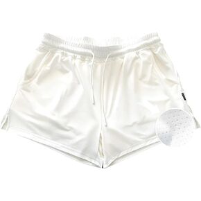 Mens Mesh 3 Inch Running Nylon Shorts Quick Dry Lightweight Men Gym Workout Athletic Shorts with Pockets in Kuwait