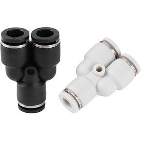 PY Pneumatic Connector - Y Type Three-way Variable Diameter Pipe Component Plastic Quick Plugs 1Pcs(白色PY16) in Kuwait