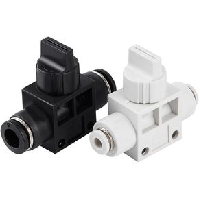 Pneumatic Pressure Relief Valve HVFF Hand Switch Air Pipeline Pipe Joint Quick Connector 1Pcs(黑色HVFF8) in Kuwait