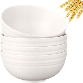 10 قطع من أوعية الحبوب غير القابلة للكسر من كواتيش، أوعية قش القمح آمنة للاستخدام في غسالة الأطباق والميكروويف، وعاء حلويات وحساء خفيف الوزن سهل التنظيف، قابل للحمل للنزهات، مجموعة أوعية بلاستيكية للوجبات الخفيفة، متعددة الألوان in Kuwait