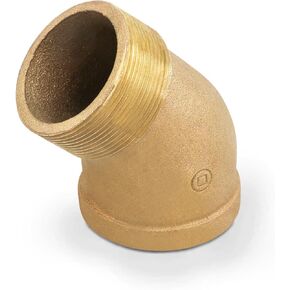 Everflow BRSF0114-NL 1-1/4 بوصة كوع شارع نحاسي 45 درجة، تركيبات ملولبة وطنية للذكور والإناث، بناء نحاسي، مقاومة أعلى للتآكل، اقتصادية وسهلة التركيب in Kuwait
